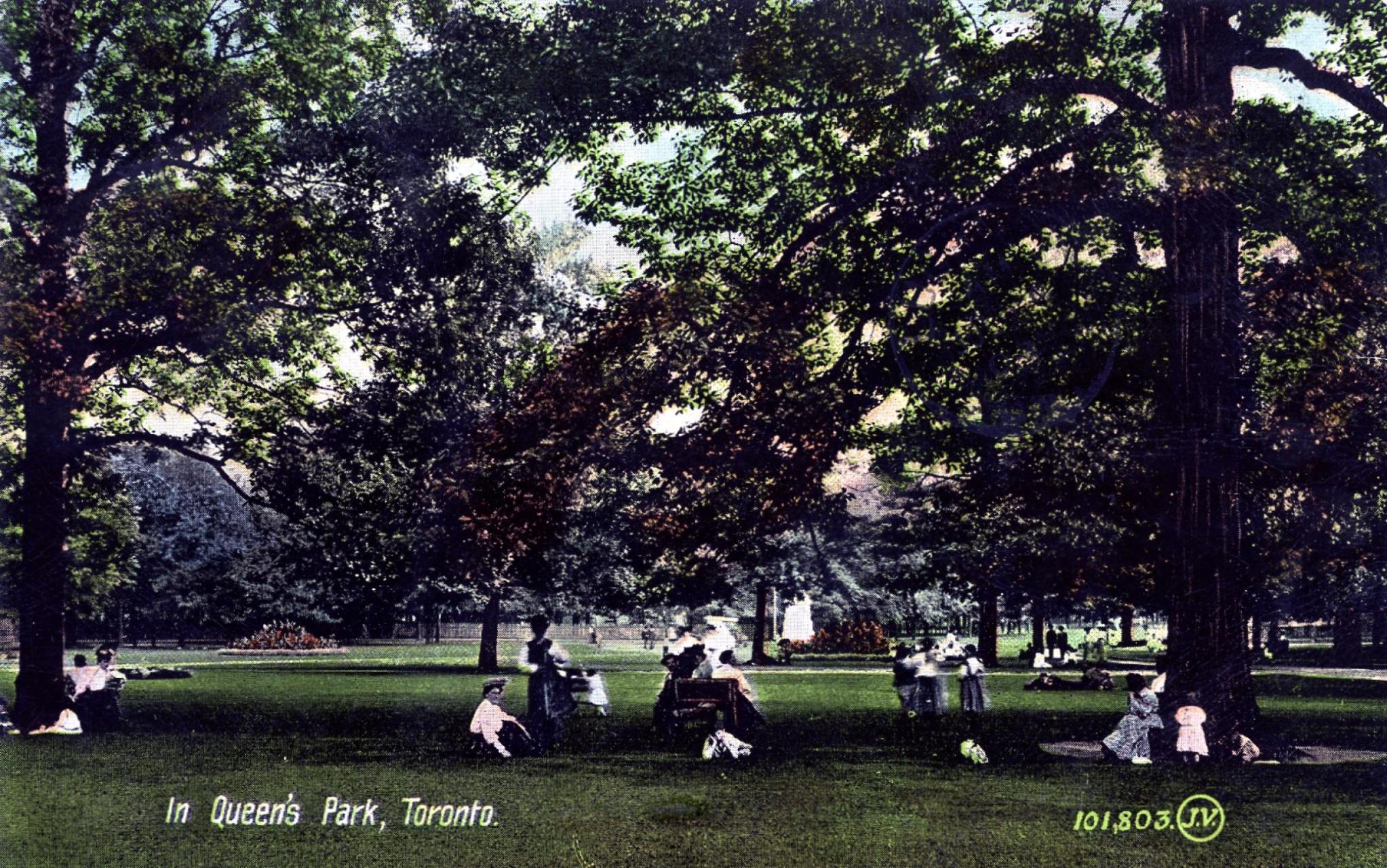 Members of the public enjoy the grounds of Queen’s Park.