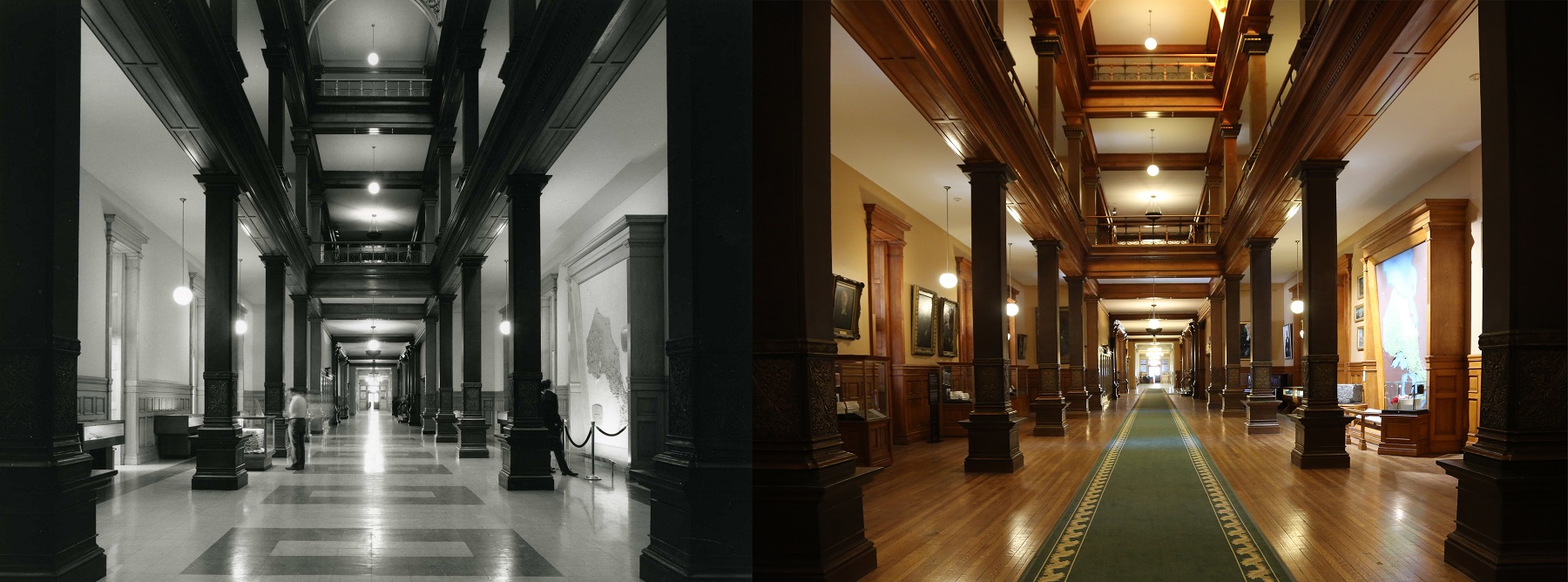 East wing of Ontario's Legislative Building, 1960 and 2017