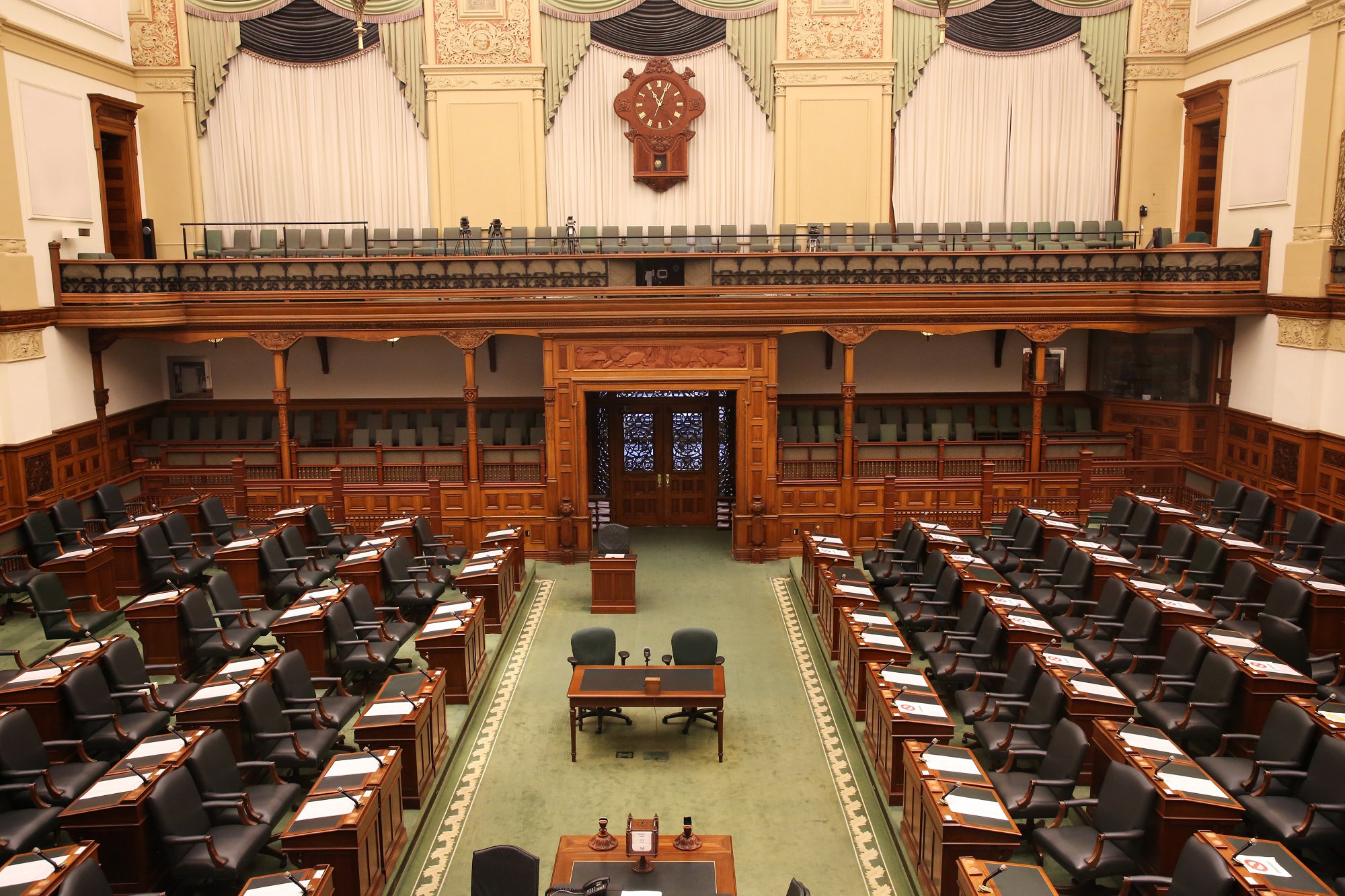 A picture of the Legislative Chamber at Ontario's Legislative Building