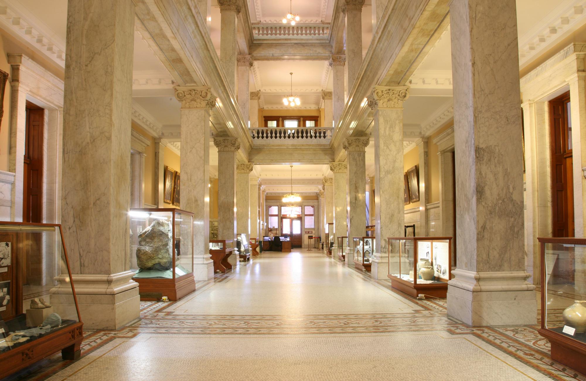 West wing of the Legislative Building with Community Exhibits.