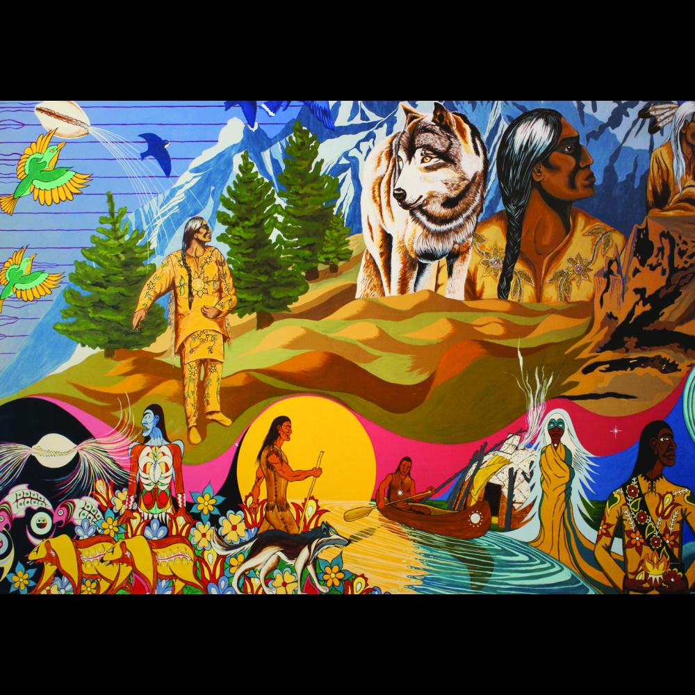 Image showing the 3rd of 3 panels depicting the history of the Mississaugas of the Credit First Nation