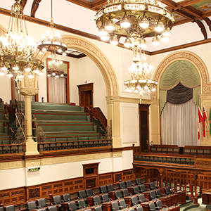 The chamber at the Legislative Building