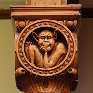 Gargoyle carving