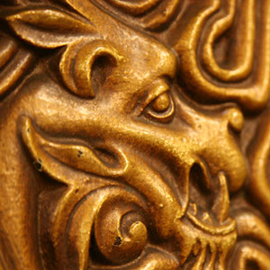 Detail of a dragon carving