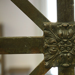 Detail of metal embellishment.