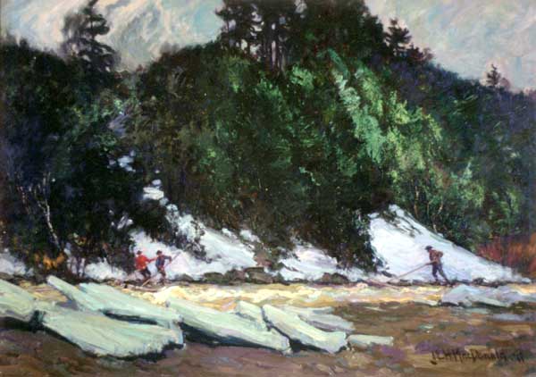 By the River (Early Spring) [Au bord de la rivière (début du printemps)] par J.E.H. MacDonald