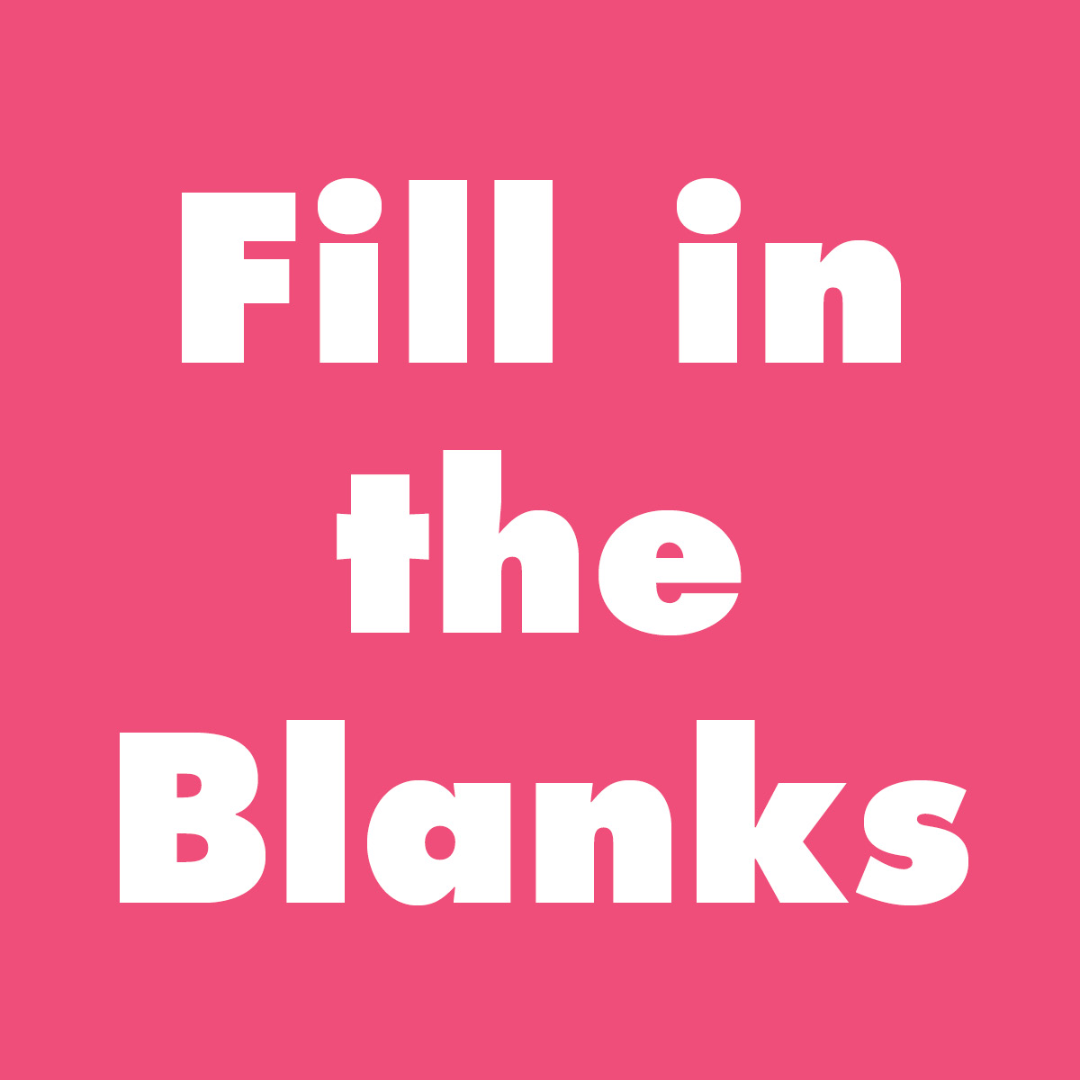 Fill in the Blank logo