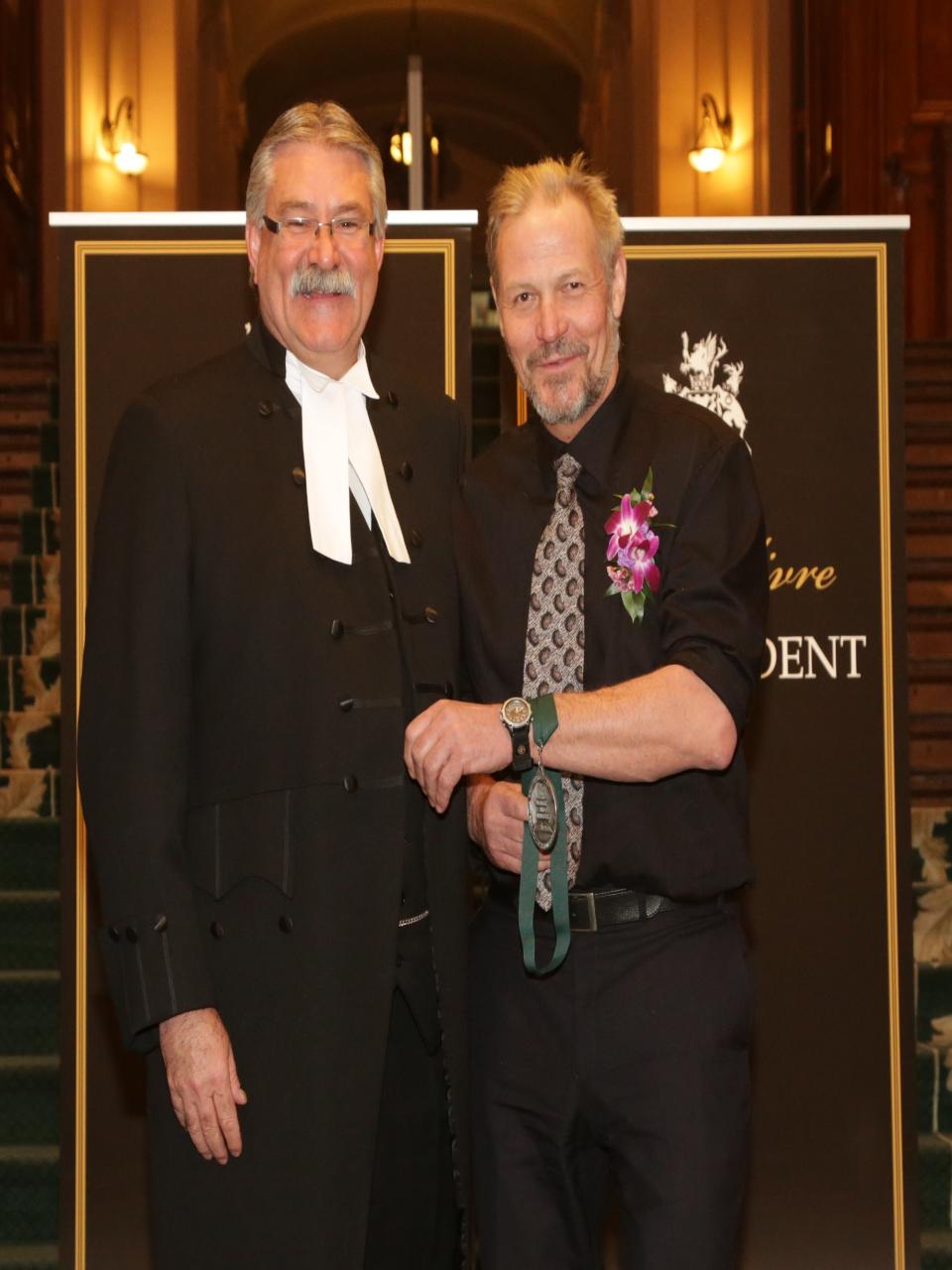 Le président Levac avec Jim Phillips