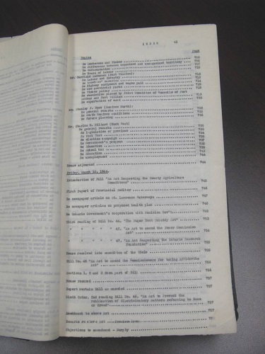 Hansard 1944 Index