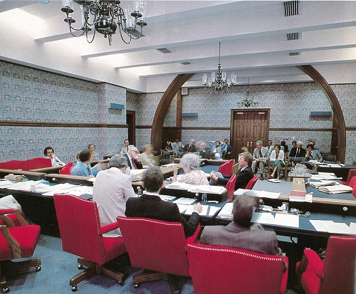 Réunion d'un comité législatif, 1970s