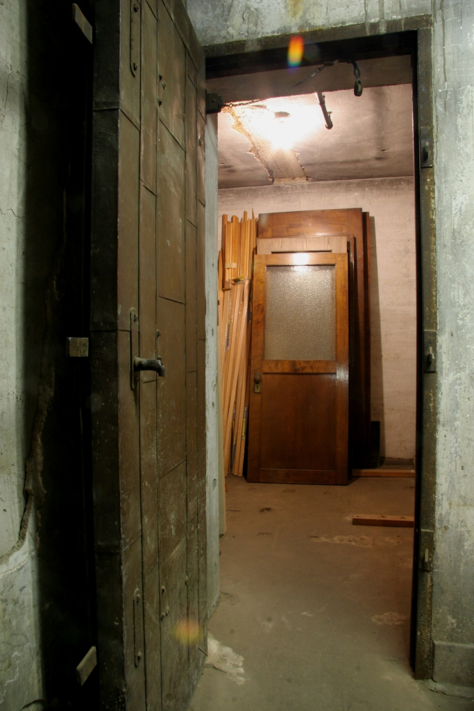 Vue de l’intérieur d’un entrepôt pour les films du bunker.
