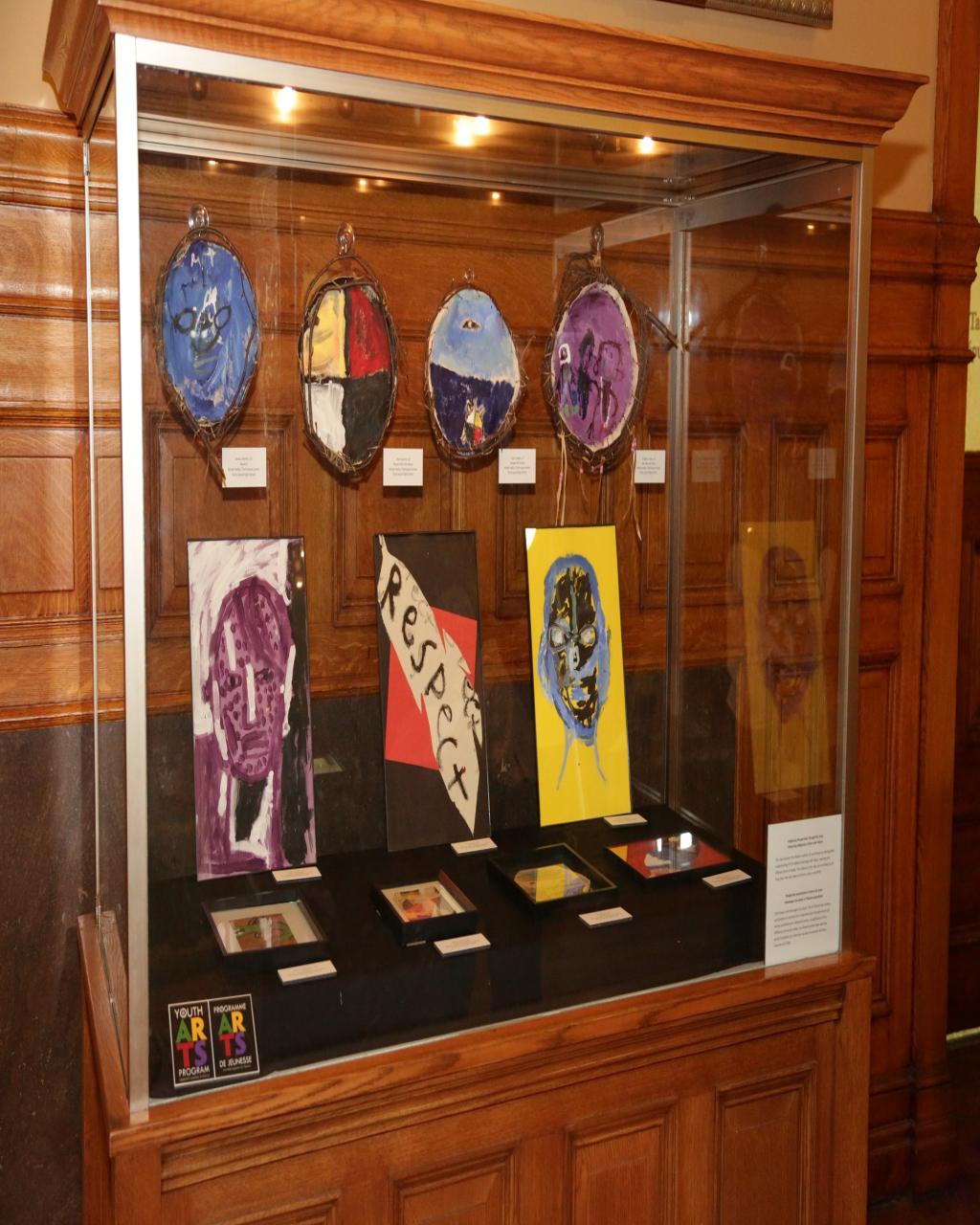 Paintings by student artists in the 2013 Youth Arts Program.