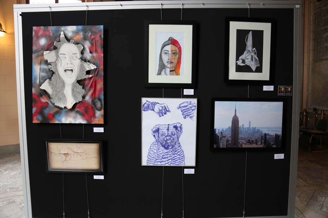Drawings by student artists in the 2017 Youth Arts Program.