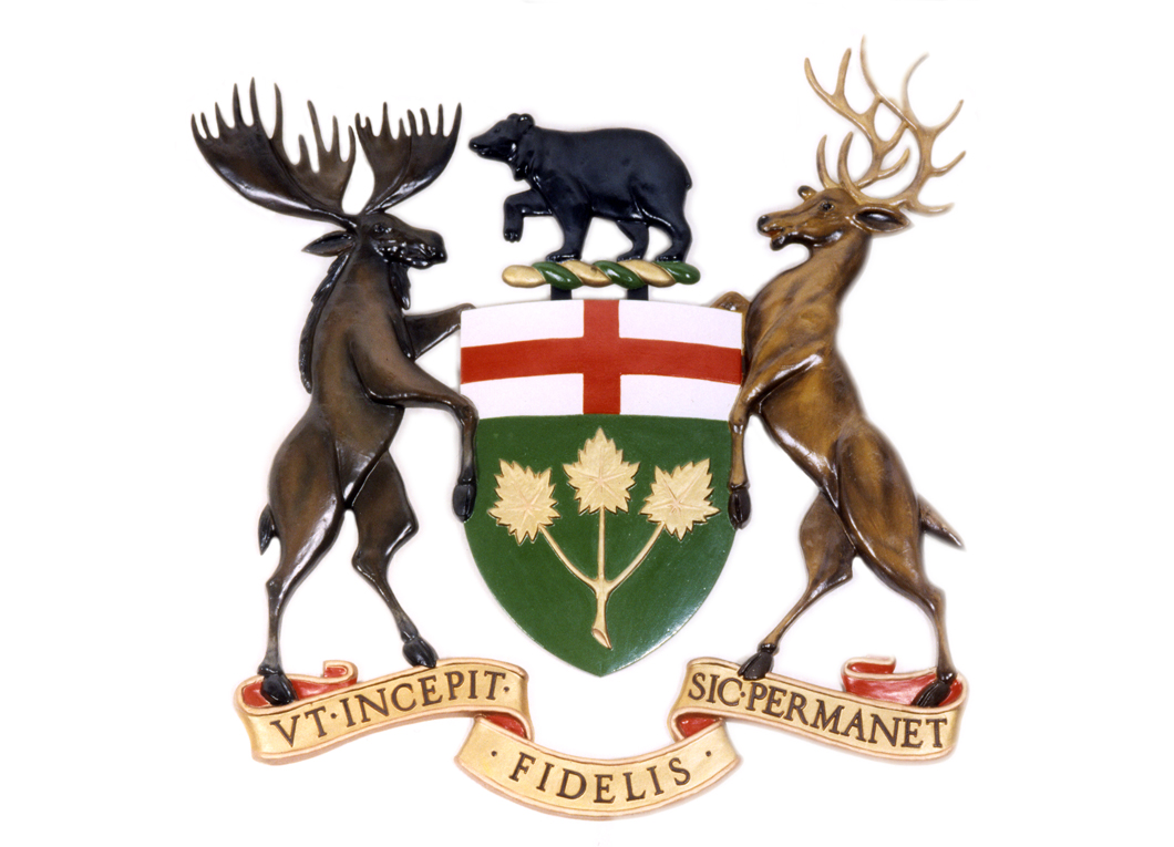 Ontario's coat of arms graphic