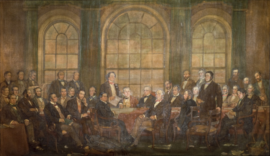 Les Pères de la Confédération, peinture