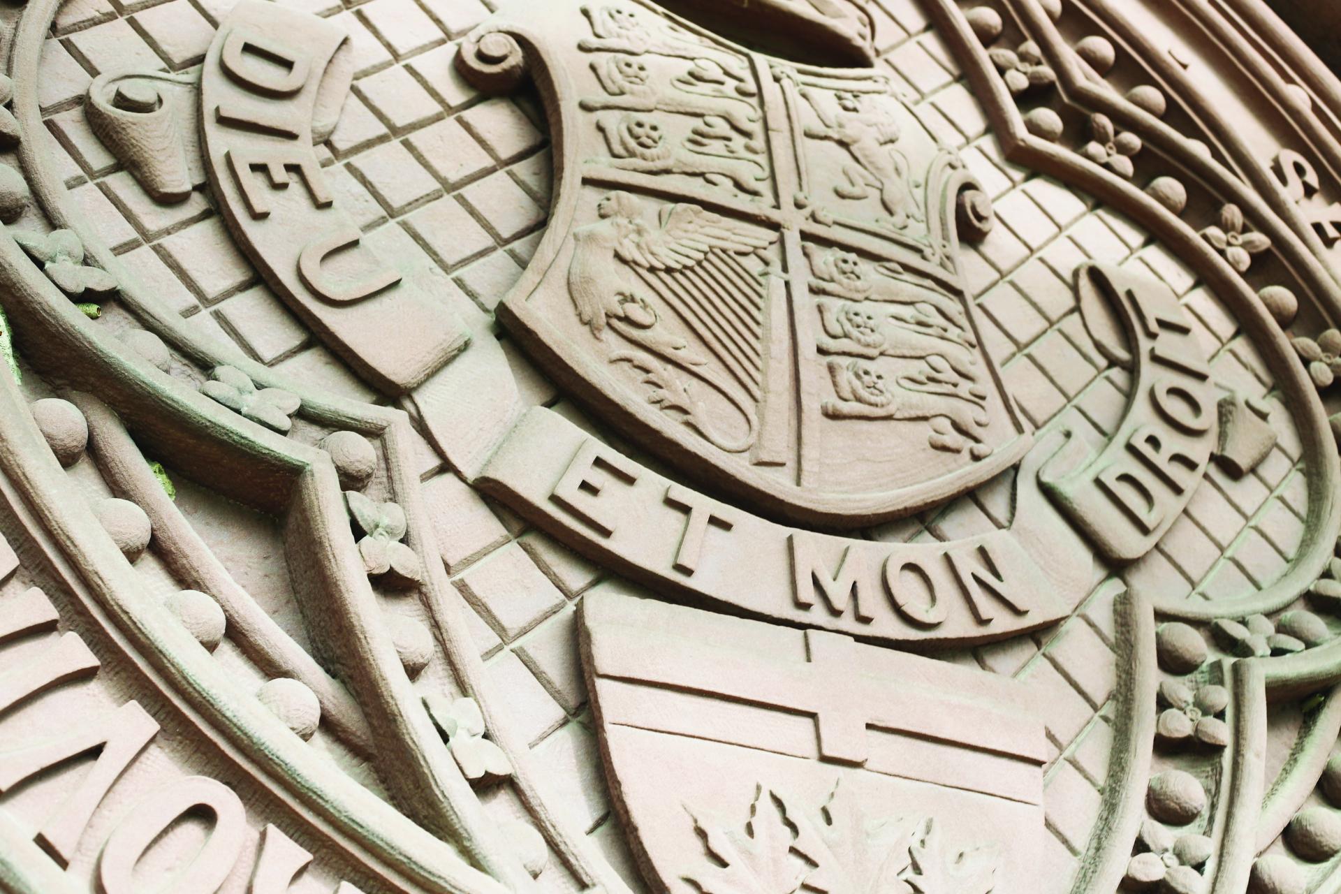 Photo d'un détail du grand sceau de la province de l'Ontario