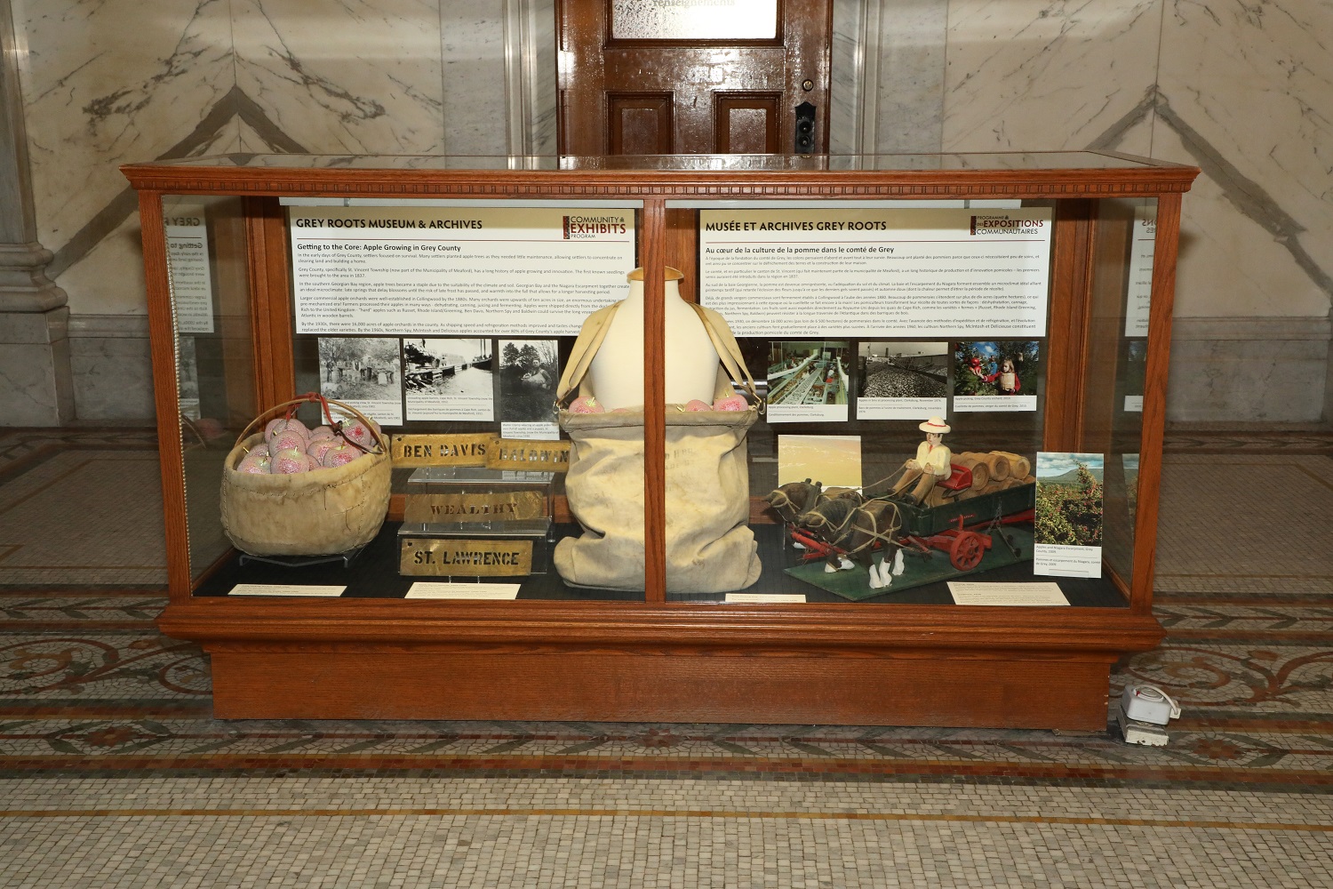 Image de l'exposition du Musée et archives Grey Roots