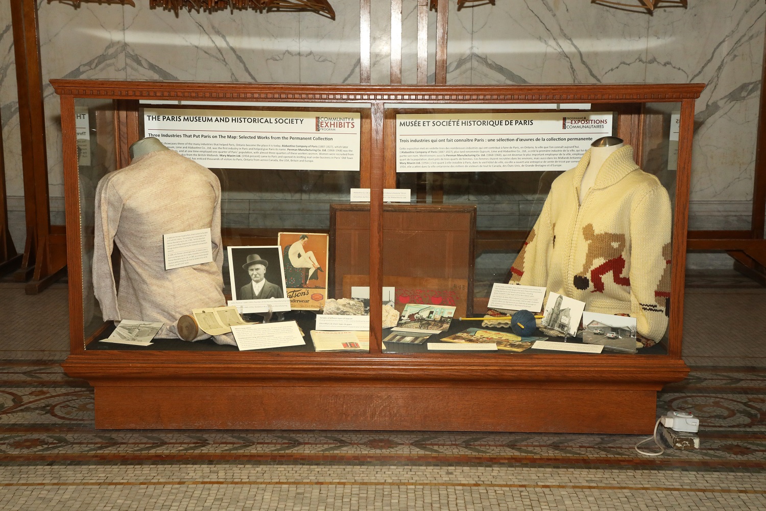 Picture of the Paris Museum and Historical Society exhibit