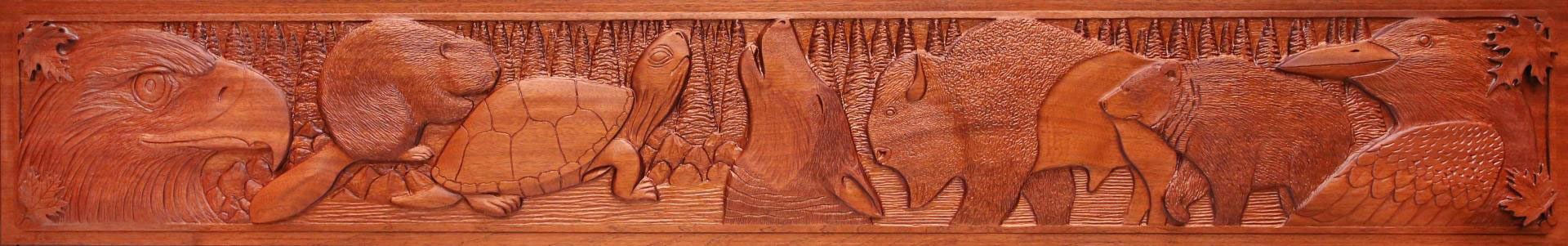 Entire seven grandfather carving
