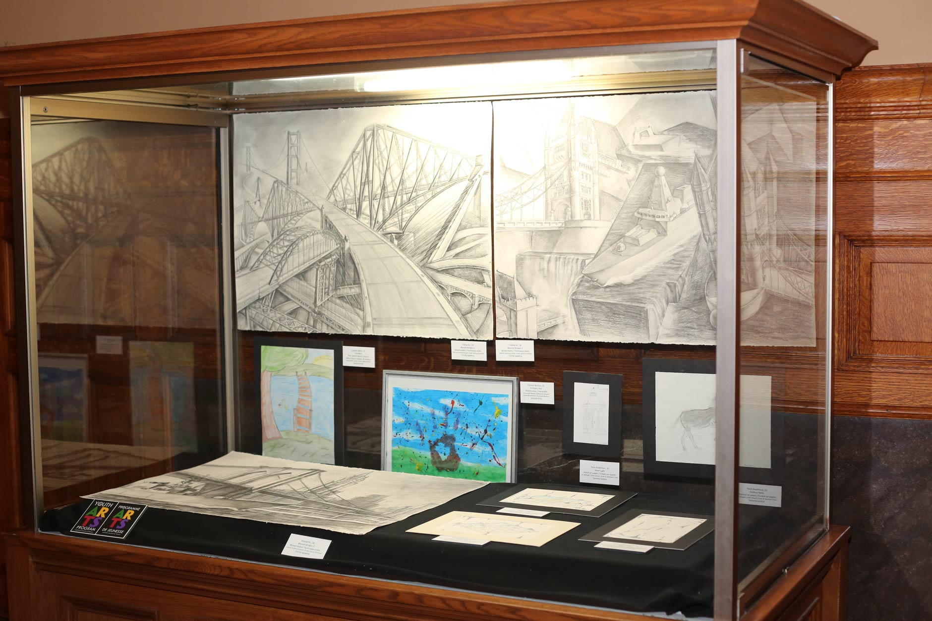 Drawings by student artists in the 2015 Youth Arts Program.