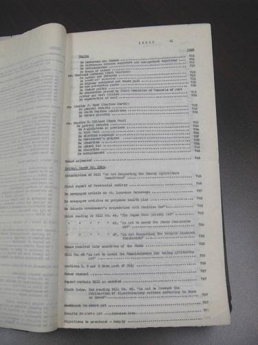 Indice du journal des débats (Hansard), 1944