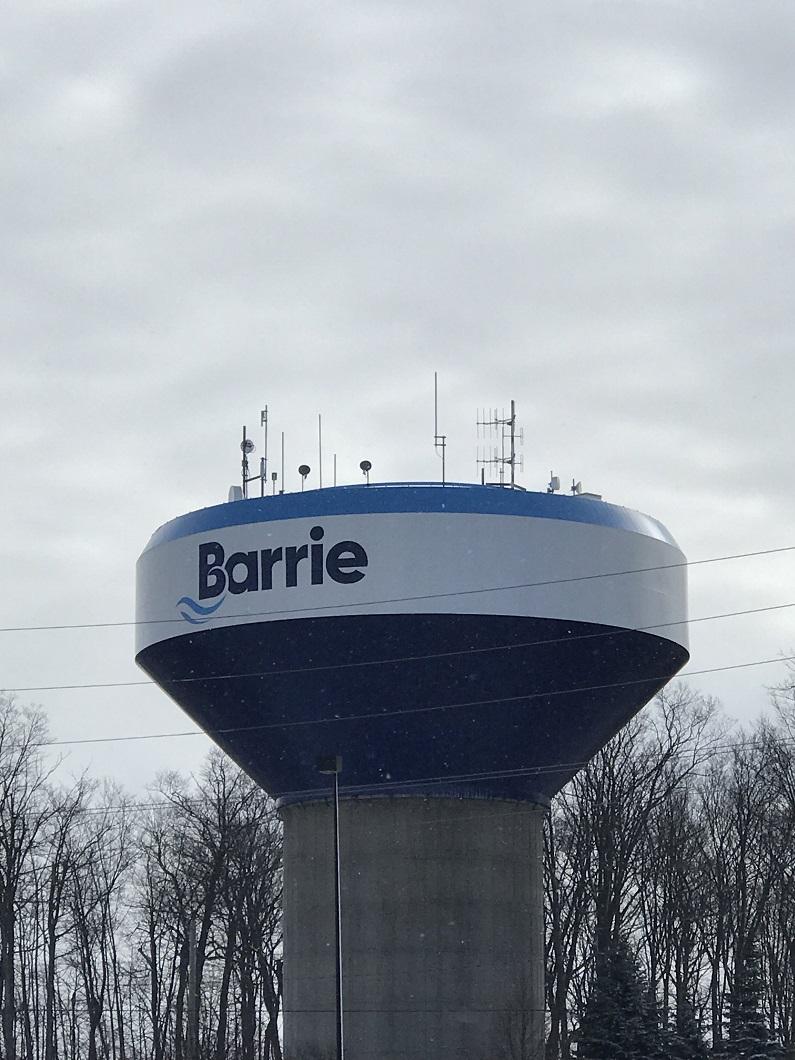 Picture of a watertower in Barrie, Ontario