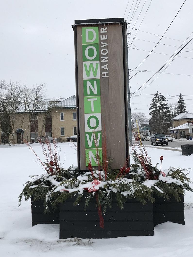 Photo du panneau de Hanover, en Ontario