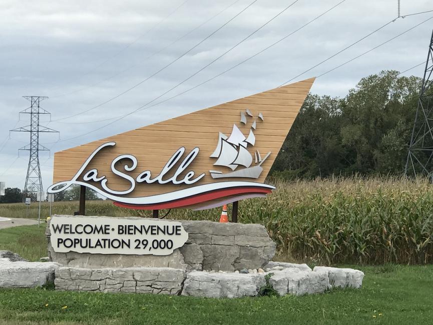 Photo du panneau de LaSalle, en Ontario