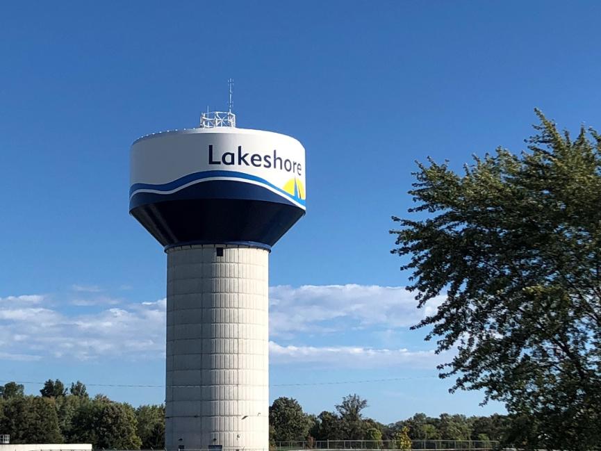 Photo d’un château d’eau à Lakeshore, en Ontario