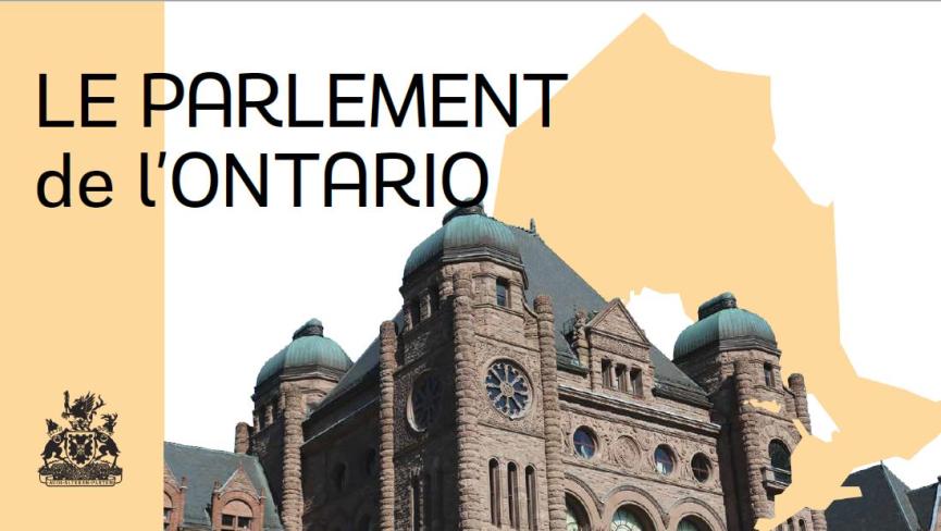 Graphique pour la présentation - Le parlement de l'Ontario