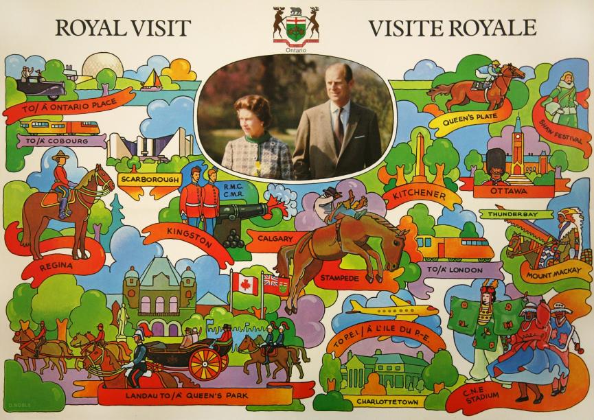 Affiche de la visite royale au Canada en 1973