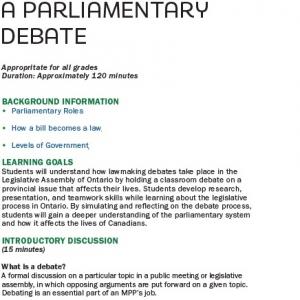 Parliamentary Debate image