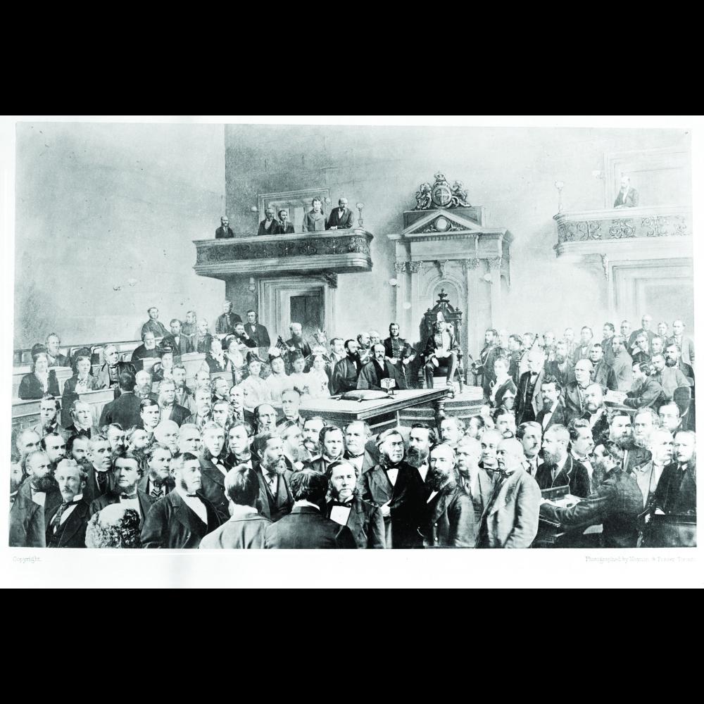 Composite picture of the Members of the 1st Parliament of Ontario, 1867 to 1871.