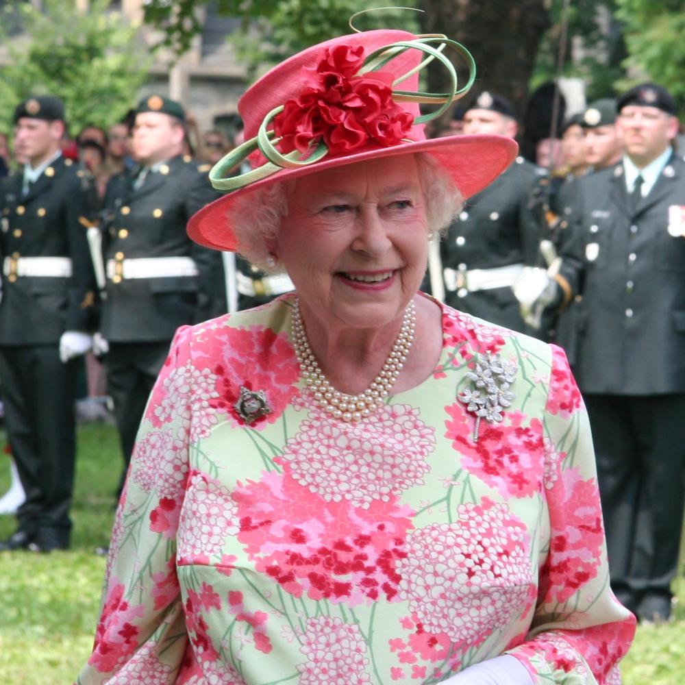 Her Majesty Queen Elizabeth II during a walkabout of Queen's Park.