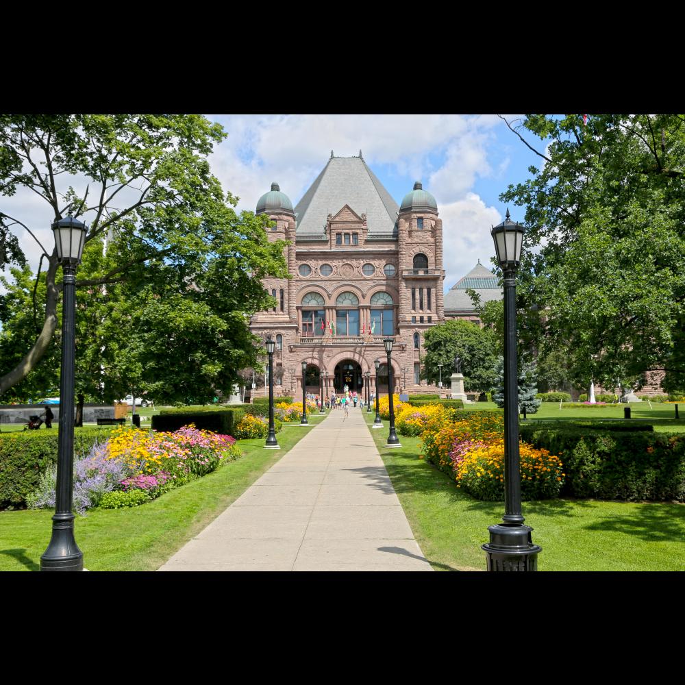View of Ontario's Legislative Building and South Grounds