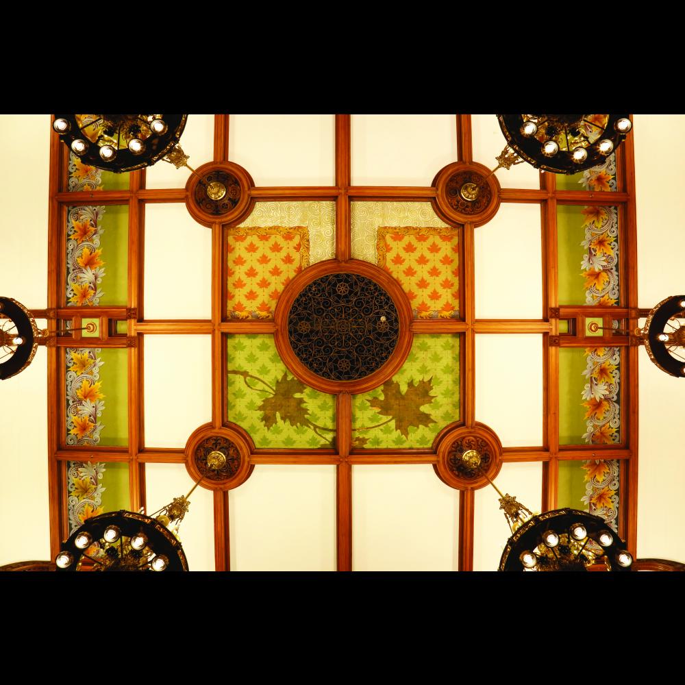 Picture of the ceiling decor in the Legislative Chamber