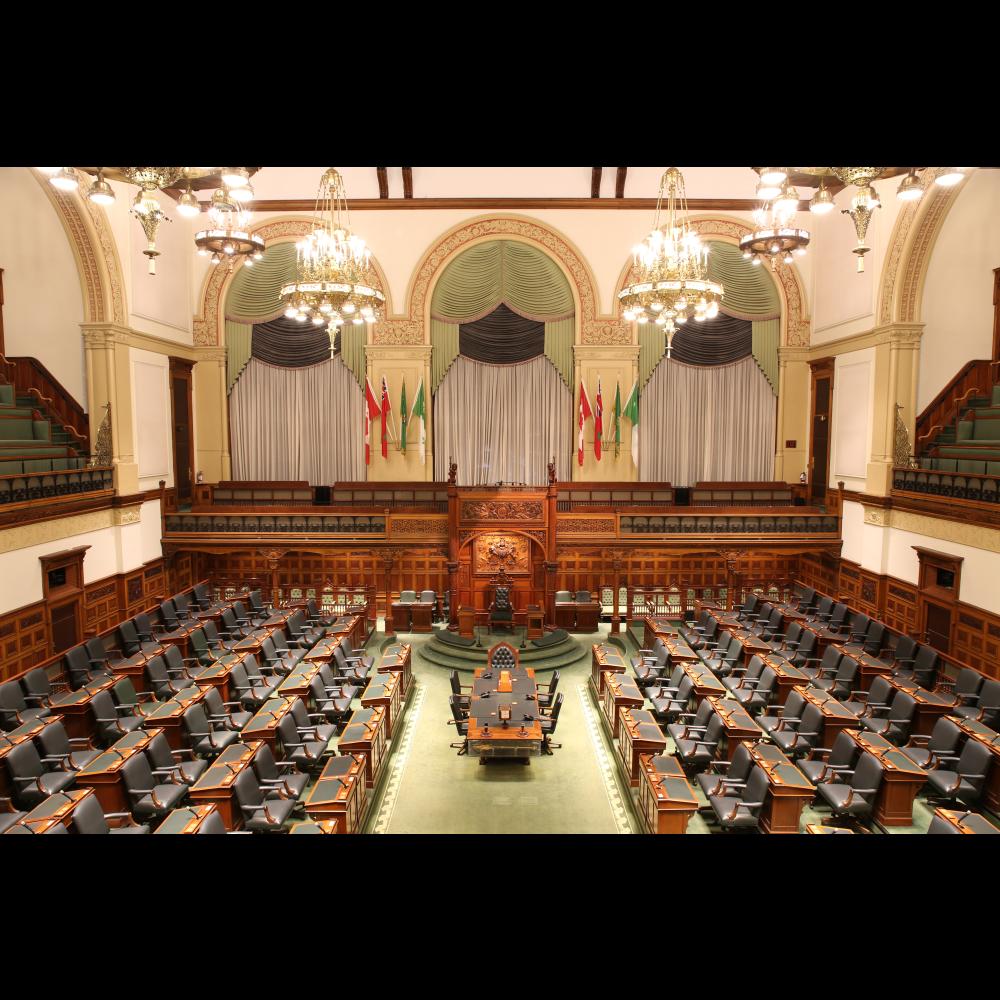 View of the Legislative Chamber from the Speaker's Gallery