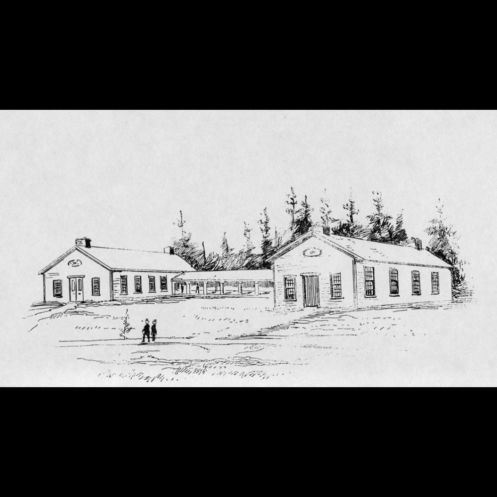 Les premiers édifices de l'Assemblée législative du Haut-Canada à York (maintenant Toronto), 1797 - 1813.