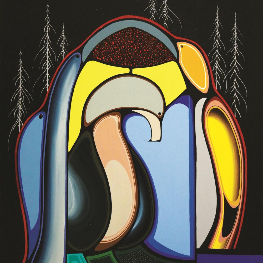 Image of an untitled painting by Indigenous artist James Simon
