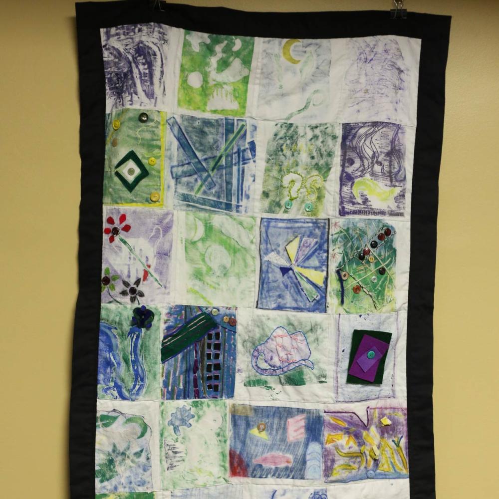 A quilt by student artists in the 2015 Youth Arts Program.