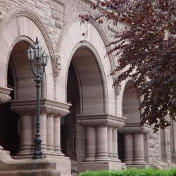 Arches by south entrance of the Legislative Building.