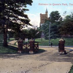 Entrance to Queen’s Park, looking north.