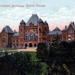 Édifice de l'Assemblée législative, direction nord, avant l'incendie de 1909.