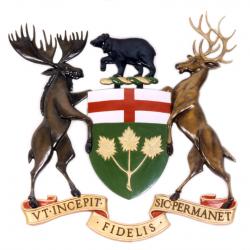Ontario's coat of arms graphic