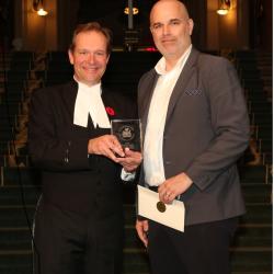 Picture of author John Chipman with Ontario Speaker Ted Arnott