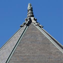 Photo d'un détail du toit de l'édifice de l'Assemblée législative de l'Ontario