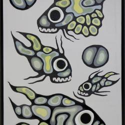 Picture of Salmon Life Giving Spawn by Norval Morrisseau