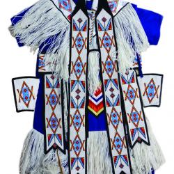 Picture of a grass dance regalia from the Whitefish River First Nation
