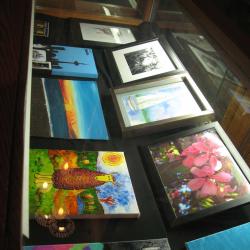Paintings by student artists in the 2015 Youth Arts Program.