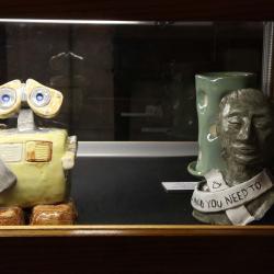 Pottery sculptures by student artists in the 2020 Youth Arts Program